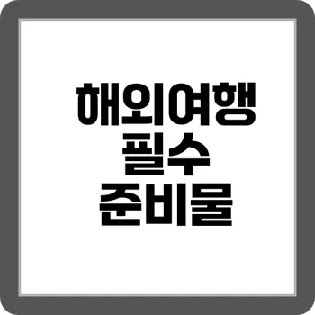 겨울 여행 준비물 체크리스트 방한템 12가지