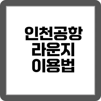 꿀팁 공개 공항 라운지 무료 이용 방법 4가지